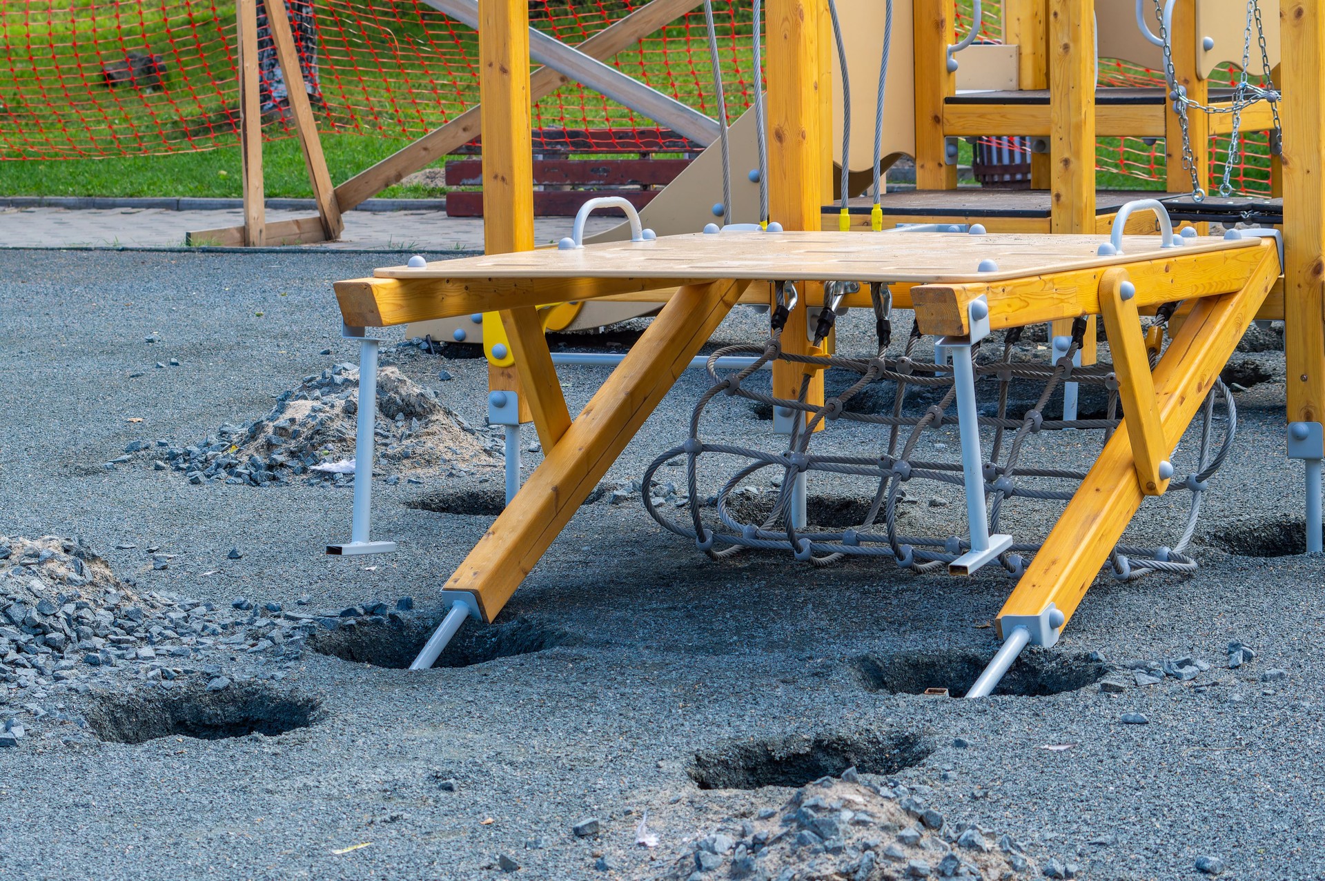 Installation of new playground